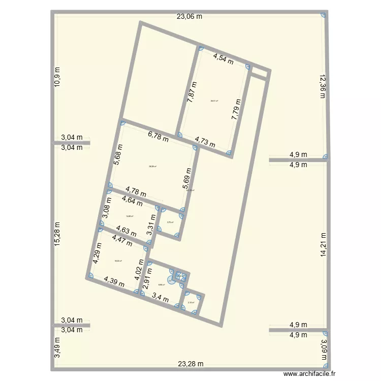 Maison Afir3. Plan de 9 pièces et 819 m²
