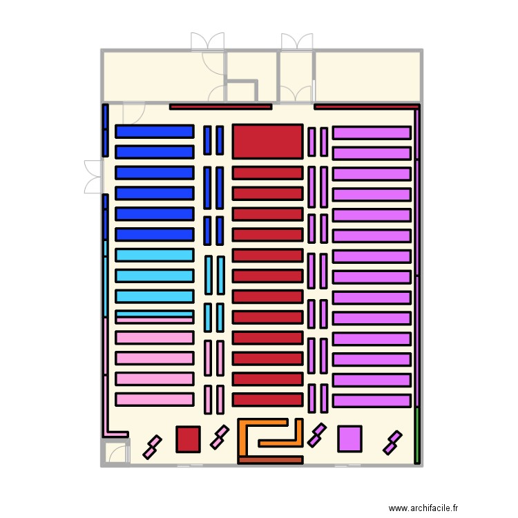 Chaussea Boulazac. Plan de 94 pièces et 108 m2
