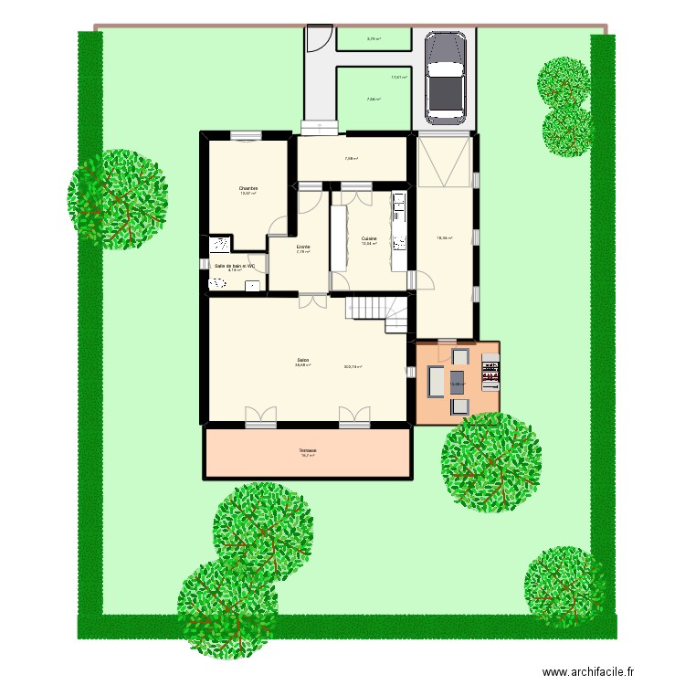 doize. Plan de 23 pièces et 533 m2