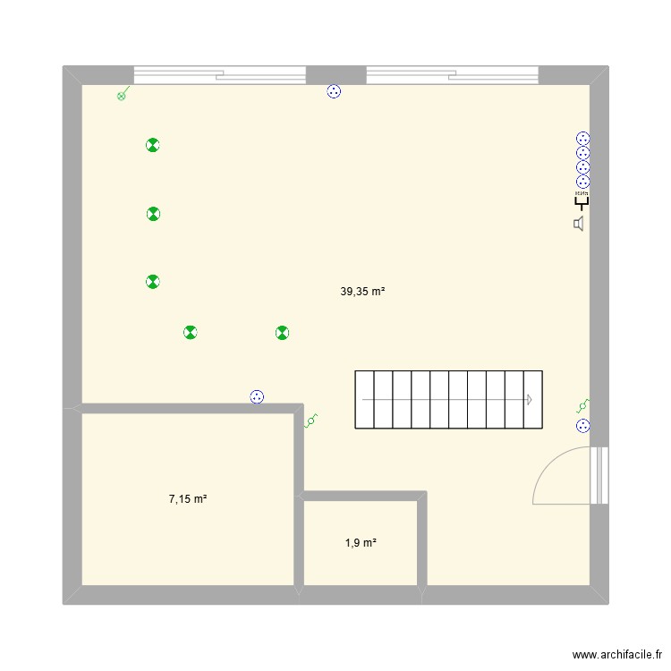 travaux maison. Plan de 3 pièces et 48 m2