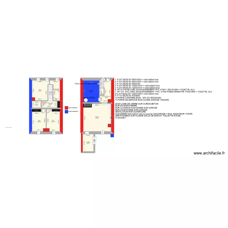 mokry. Plan de 15  et 107 m²