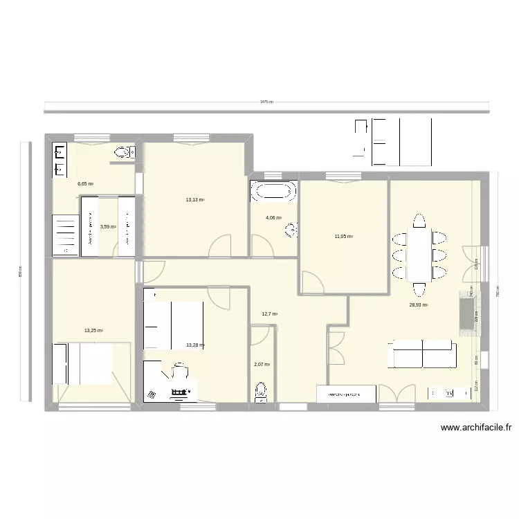 maison_cenon. Plan de 