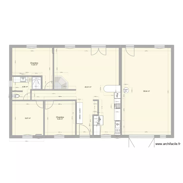 Maison Am&eacute;lie 5. Plan de 6  et 119 m²