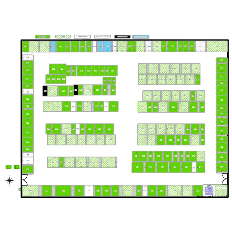 Cimetiere de Montchenu. Plan de 322 pièces et 2959 m² Cimetiere de Montchenu. Plan de 322 pièces et 2959 m²