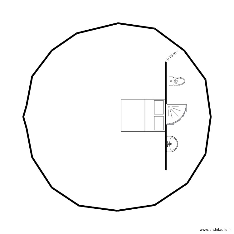 yourte. Plan de 0 pièce et 0 m2