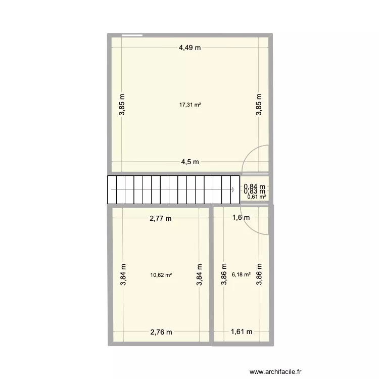 1 etage guiguette. Plan de 4 Pièces et 35 m² 1 etage guiguette. Plan de 4 Pièces et 35 m²