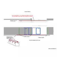 plan pose rail coulissant droit ma&ccedil;onneries 400 cm