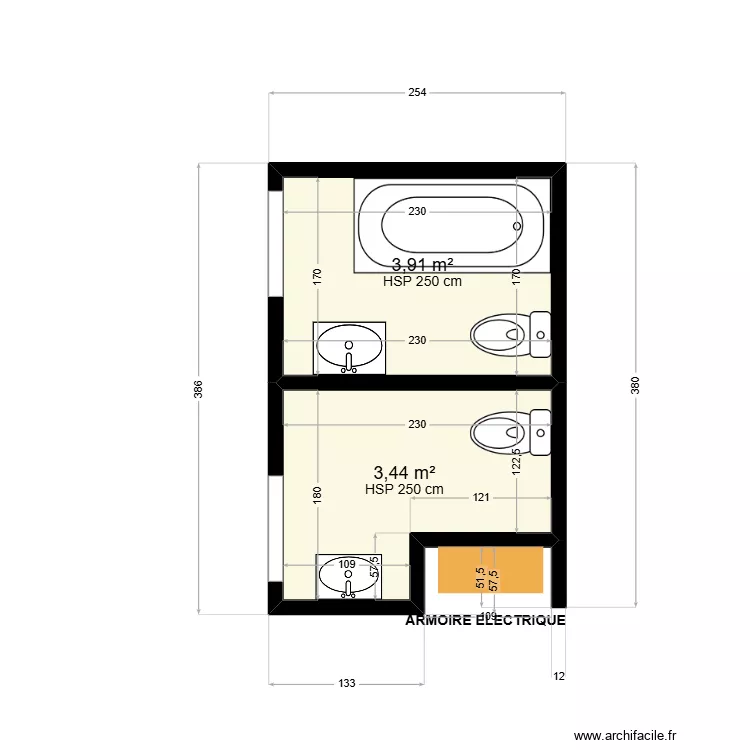 DAVID SDB PROJET. Plan de DAVID SDB PROJET. Plan de