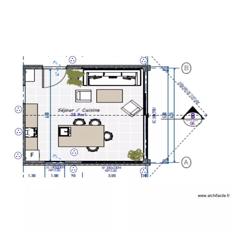 PLAN SALON MOOREA. Plan de 