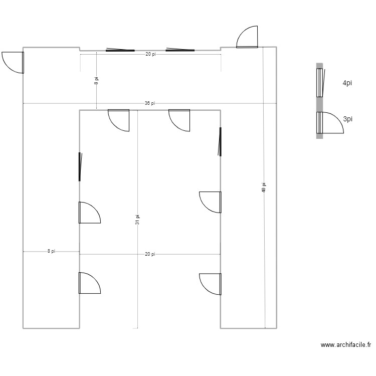 Plan du bâtiment d'origine. Plan de 0 pièce et 0 m2