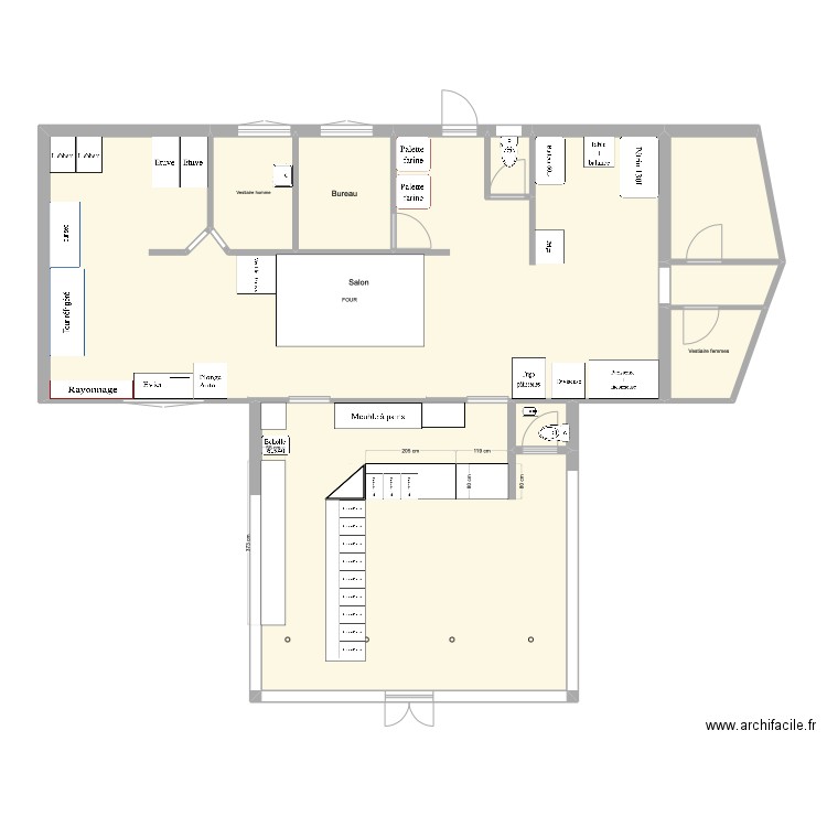 BOULANGERIE NOUSTY PLAN. Plan de 9 pièces et 137 m2