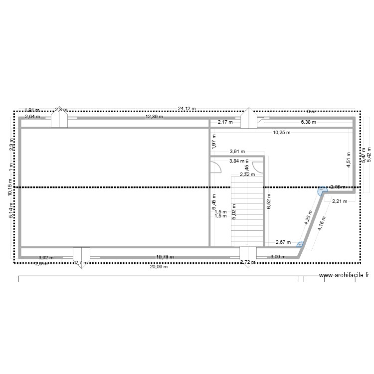 Mezzanine Gloria Surfaces. Plan de 6 pièces et 216 m2