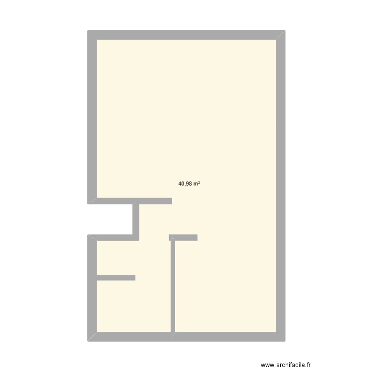 st denis. Plan de 1 pièce et 41 m2