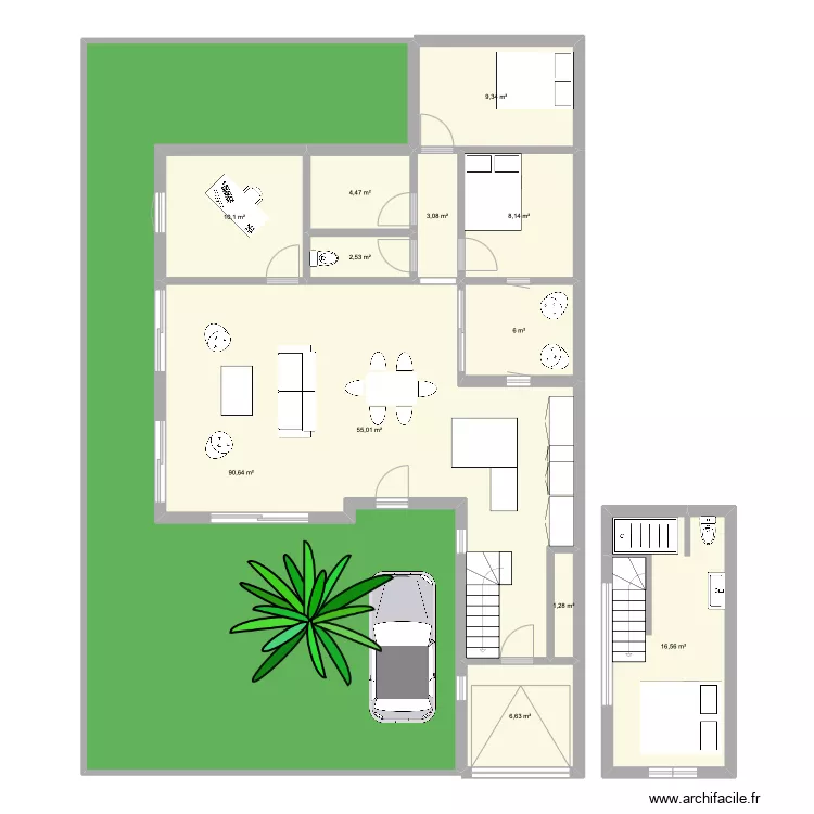 maison LANESTER. Plan de 