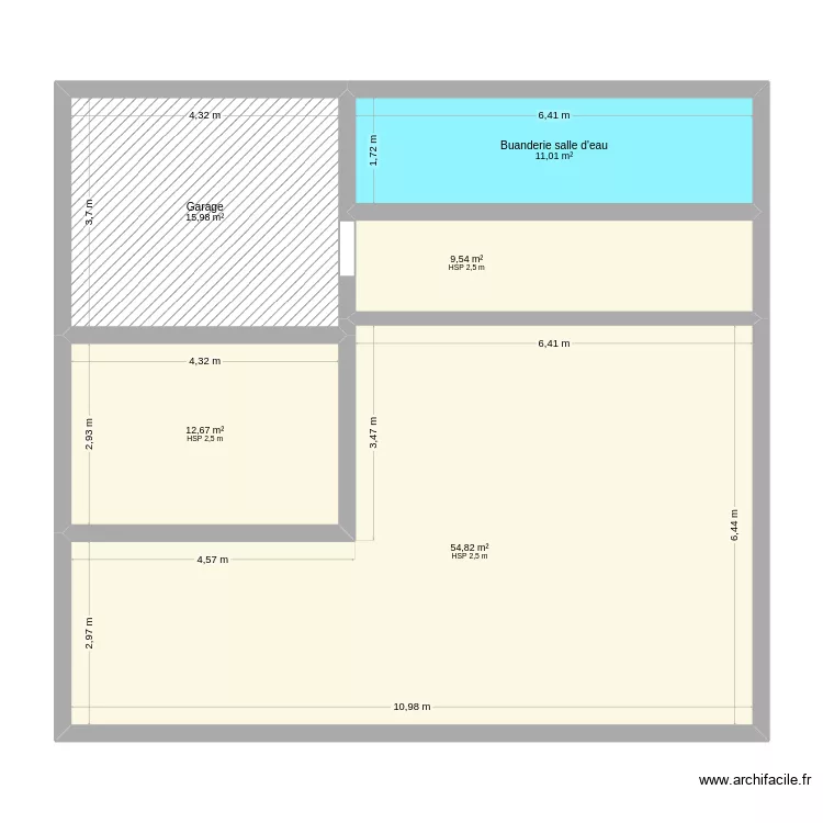 Projet K. Plan de 5 et 104 m² Projet K. Plan de 5 et 104 m²