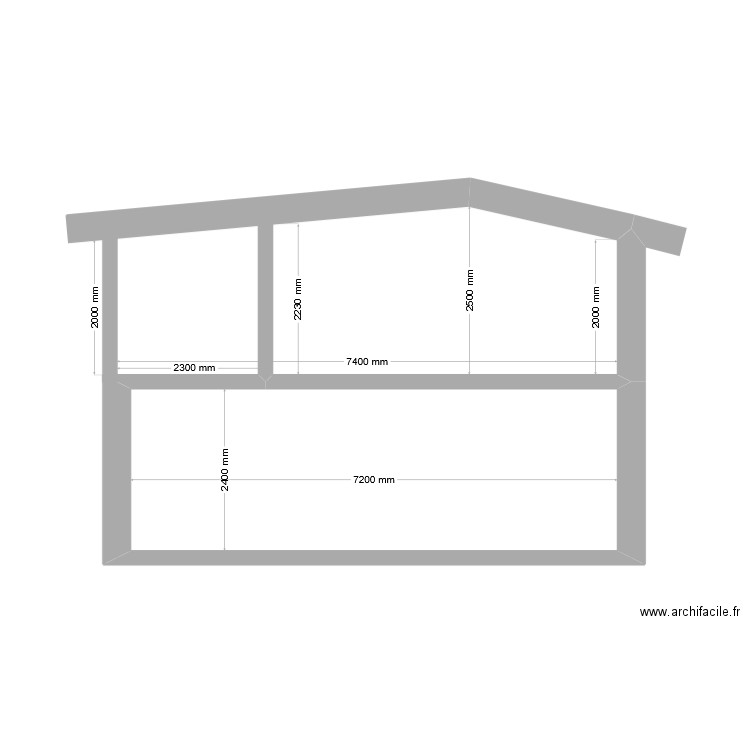FZCE EST. Plan de 1 pièce et 17 m2