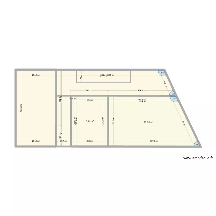 Haut grand gite. Plan de 