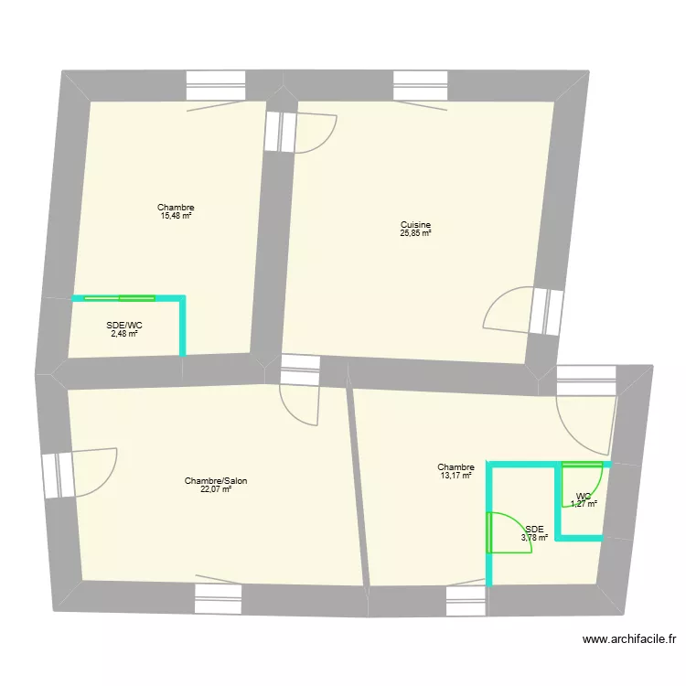 Chuyer. Plan de 7 et 84 m² Chuyer. Plan de 7 et 84 m²