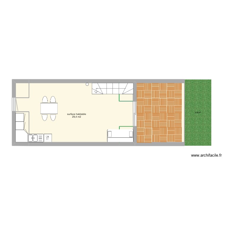 R+1 à la fin. Plan de 0 pièce et 0 m2