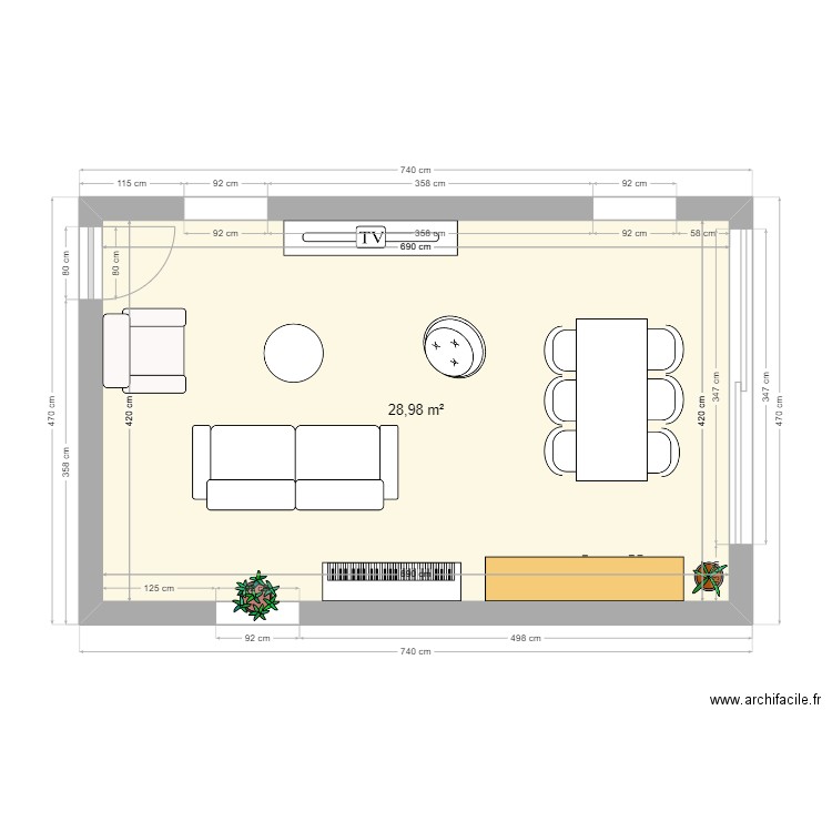 Salon. Plan de 0 pièce et 0 m2