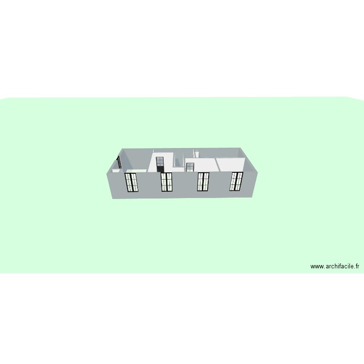 1er etage plage. Plan de 3 pièces et 59 m2