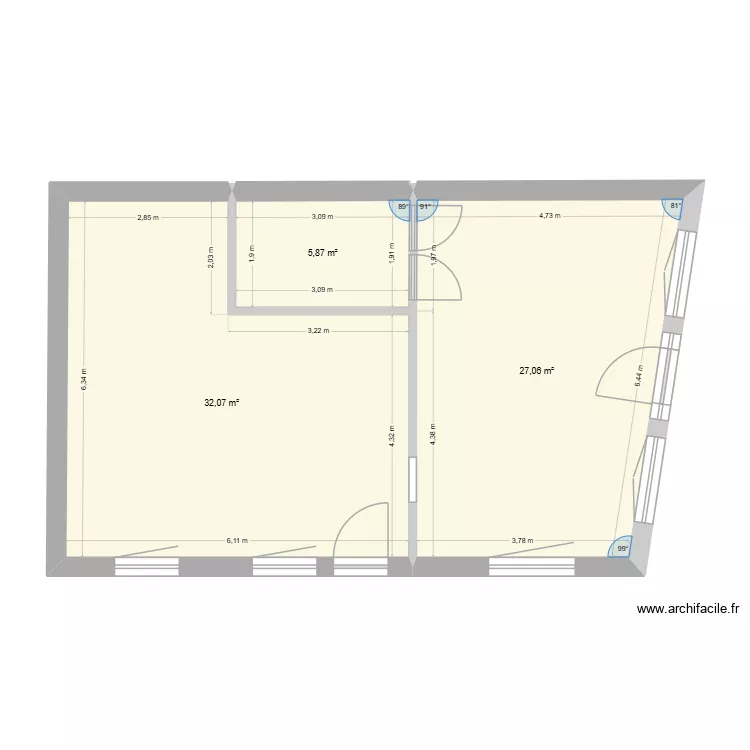 22 GDG B. Plan de 3 et 65 m² 22 GDG B. Plan de 3 et 65 m²