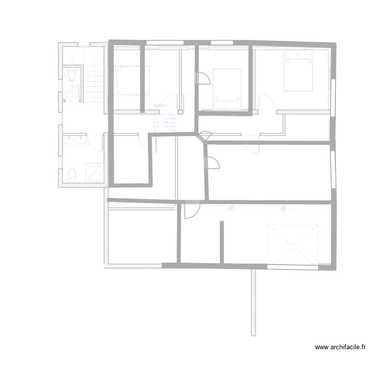Plan 2. Plan de 4  et 123 m²