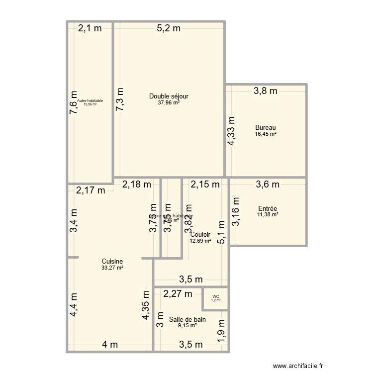 DENEUX OLIVIER - PLANCHER CHAUFFANT. Plan de 9 pièces et 142 m2