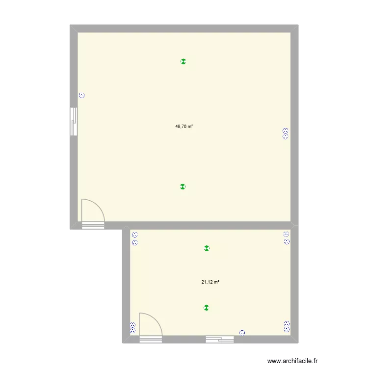 etage 2. Plan de 2 et 71 m² etage 2. Plan de 2 et 71 m²