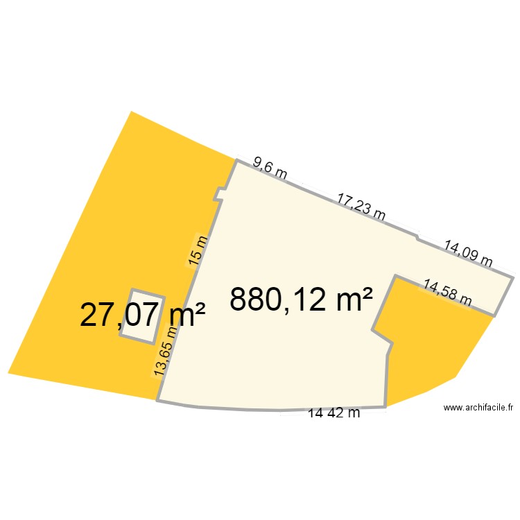 soully exterieur. Plan de 2 pièces et 907 m2