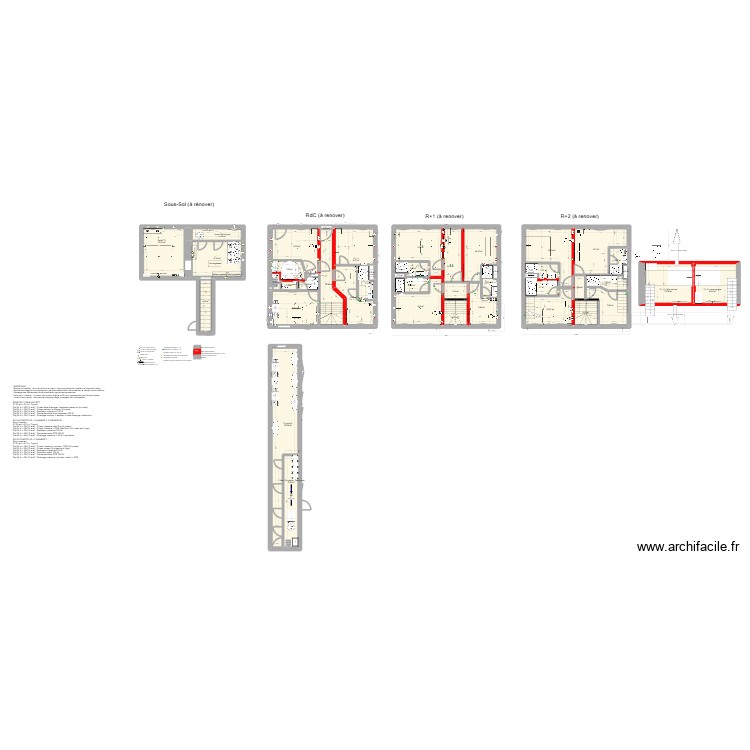 Apres releves Partie à renover. Plan de 0 pièce et 0 m2