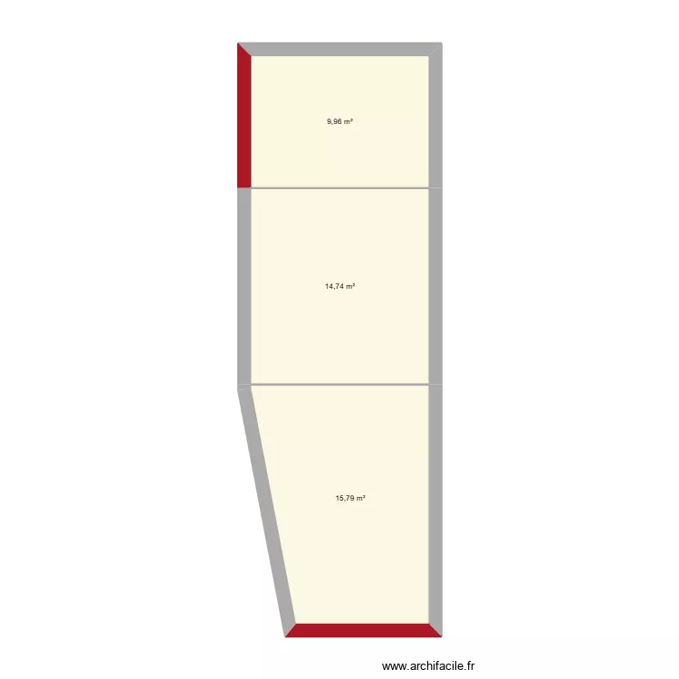 Plan rochelandais T4. Plan de 7  et 87 m²