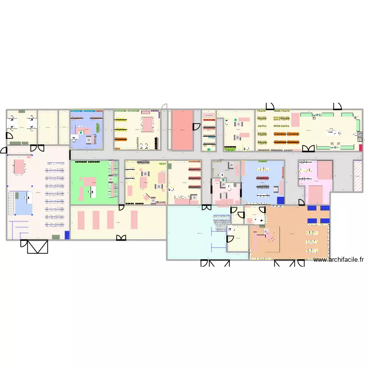Chantier BI. Plan de 26  et 1114 m²