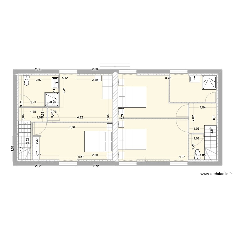 essai 6. Plan de 7 pièces et 237 m2