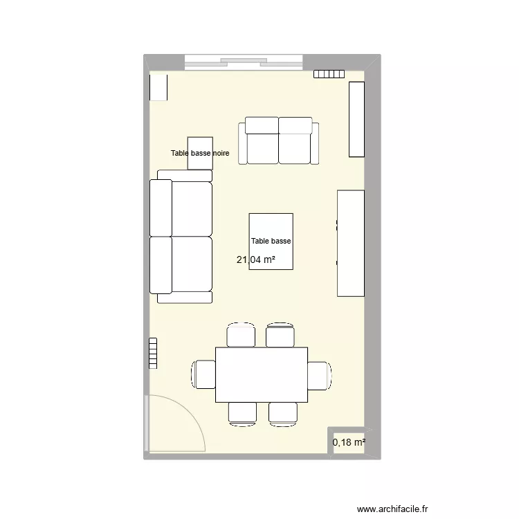 Salon 5 Palombe. Plan de 