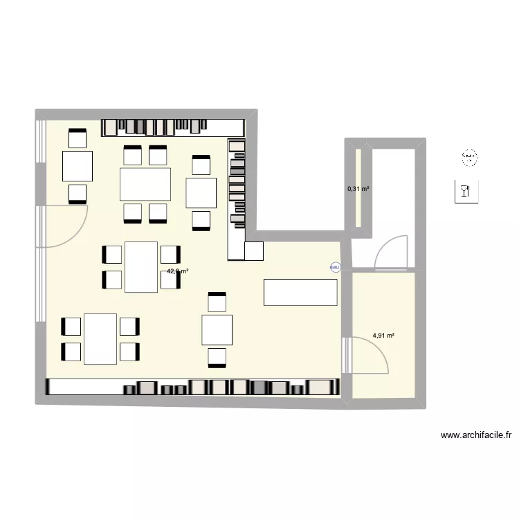 Lokafé. Plan de 3 et 48 m² Lokafé. Plan de 3 et 48 m²