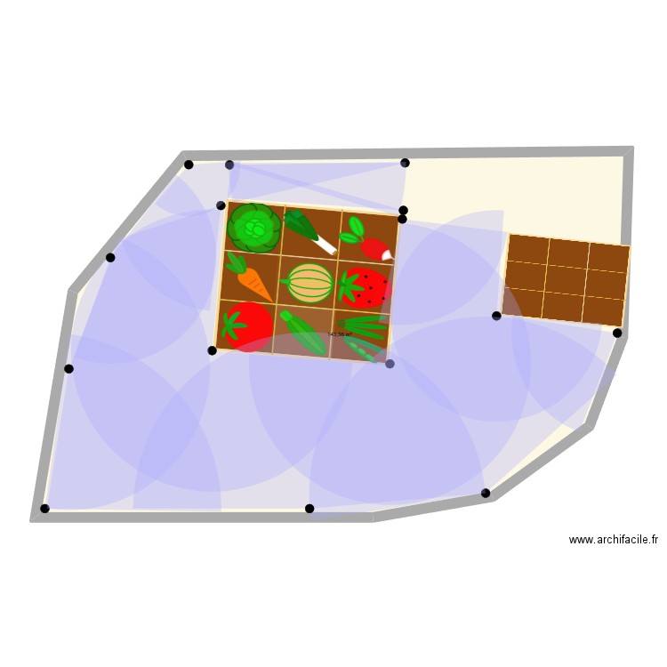 potager jean steph. Plan de 1 pièce et 143 m2
