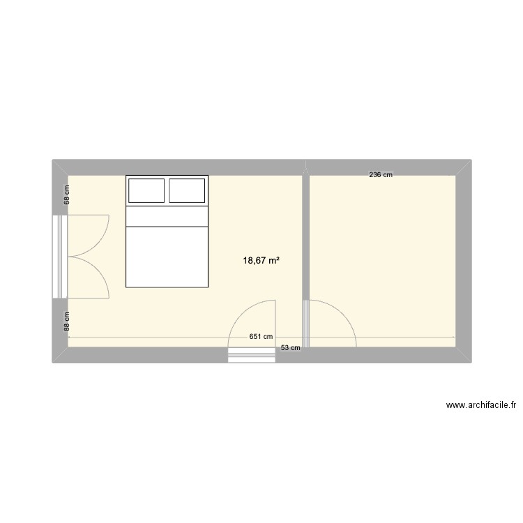 CHAMBRE ENZO V1. Plan de 0 pièce et 0 m2