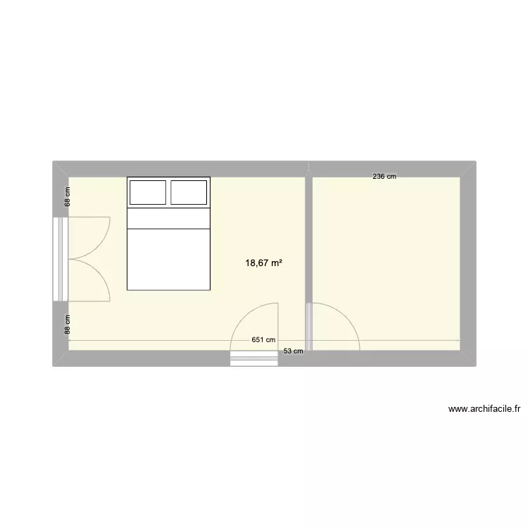 CHAMBRE ENZO V1. Plan de 