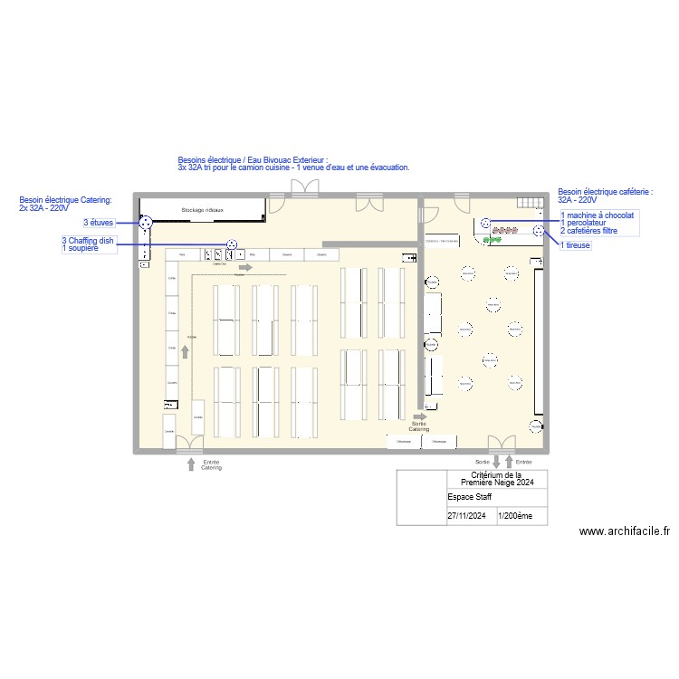 Espace Staff. Plan de 0 pièce et 0 m2