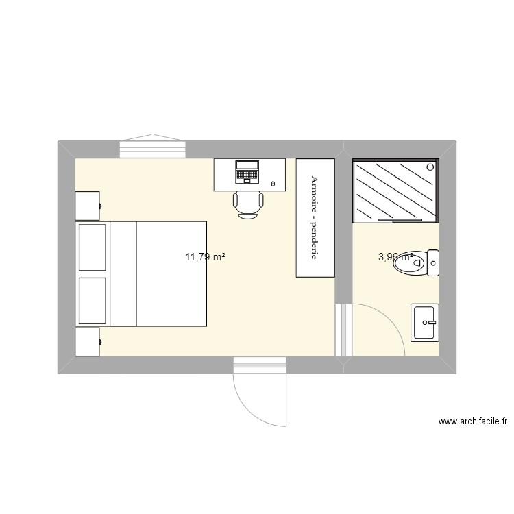 chambre standard . Plan de 0 pièce et 0 m2