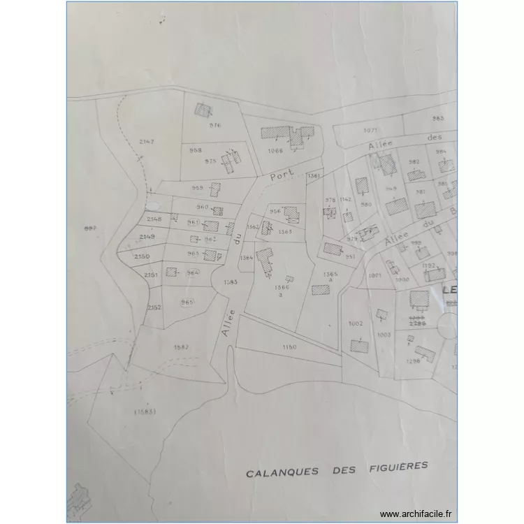 ENSUES CADASTRE ANCIEN. Plan de 