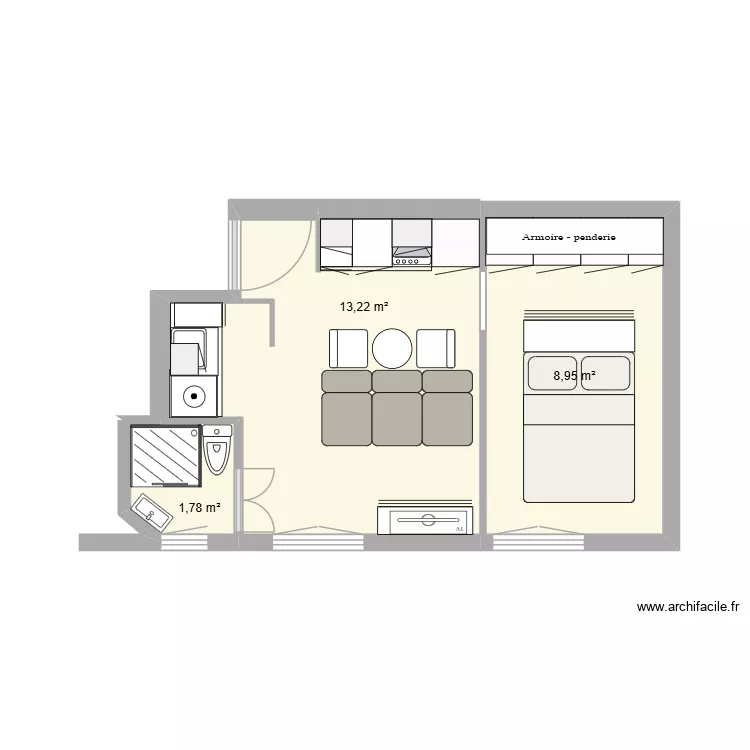 cuisine-nati. Plan de 3 Pièces et 24 m² cuisine-nati. Plan de 3 Pièces et 24 m²
