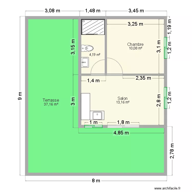 diego hely. Plan de 4 et 65 m² diego hely. Plan de 4 et 65 m²