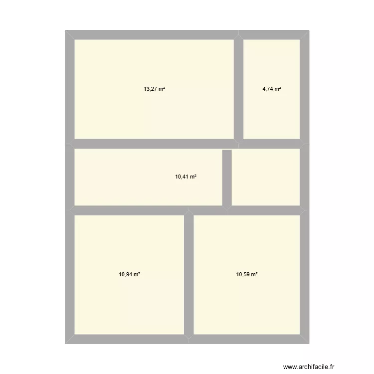 R+1 V2 9m de long. Plan de 5  et 50 m²