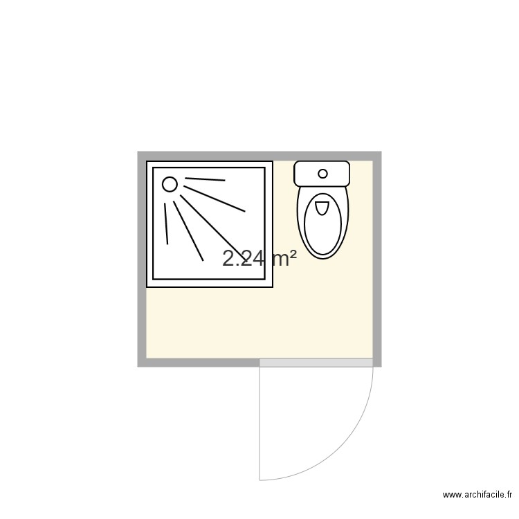 DUHOUX. Plan de 1 pièce et 2 m2