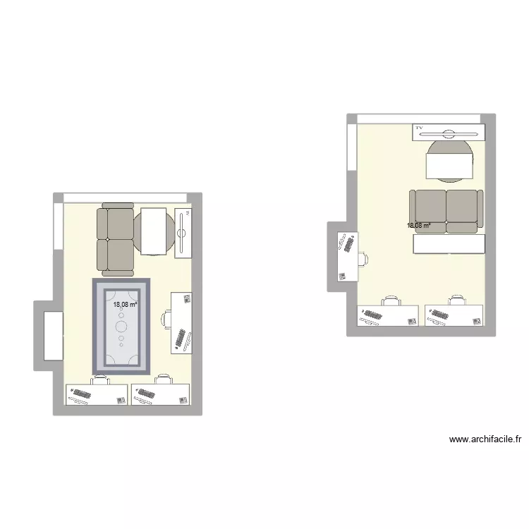 v2 office. Plan de 2 Pièces et 36 m² v2 office. Plan de 2 Pièces et 36 m²