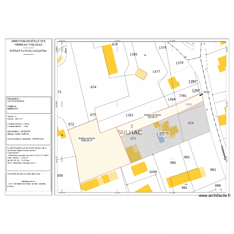 MEYER 2 LOT. Plan de 