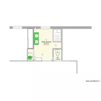 Nouvelle Salle de Bain (porte galandage)