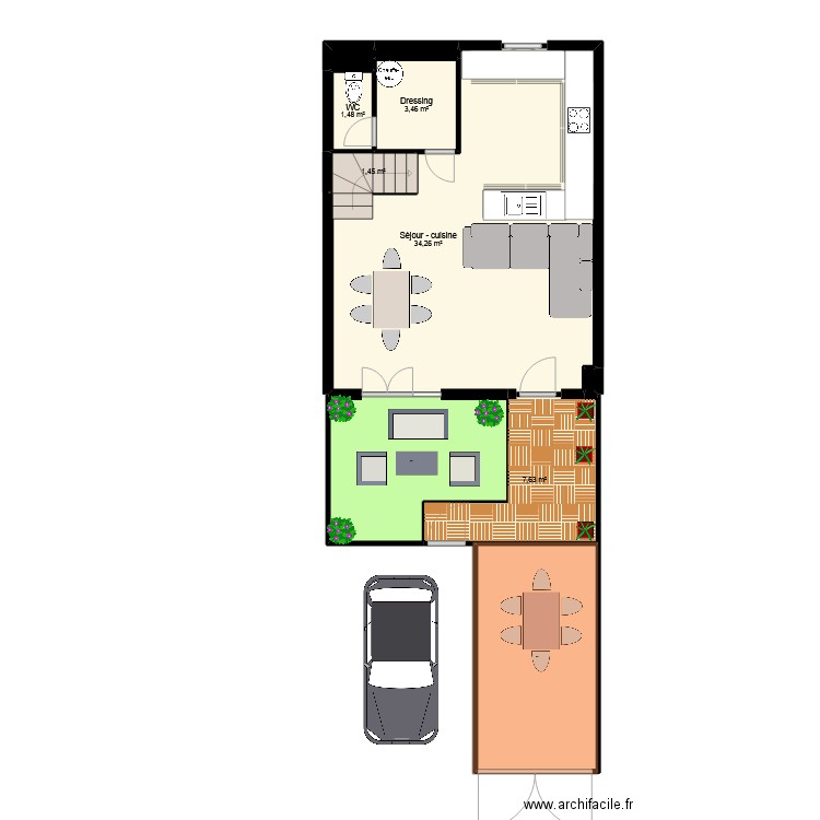 MATON. Plan de 17 pièces et 114 m2